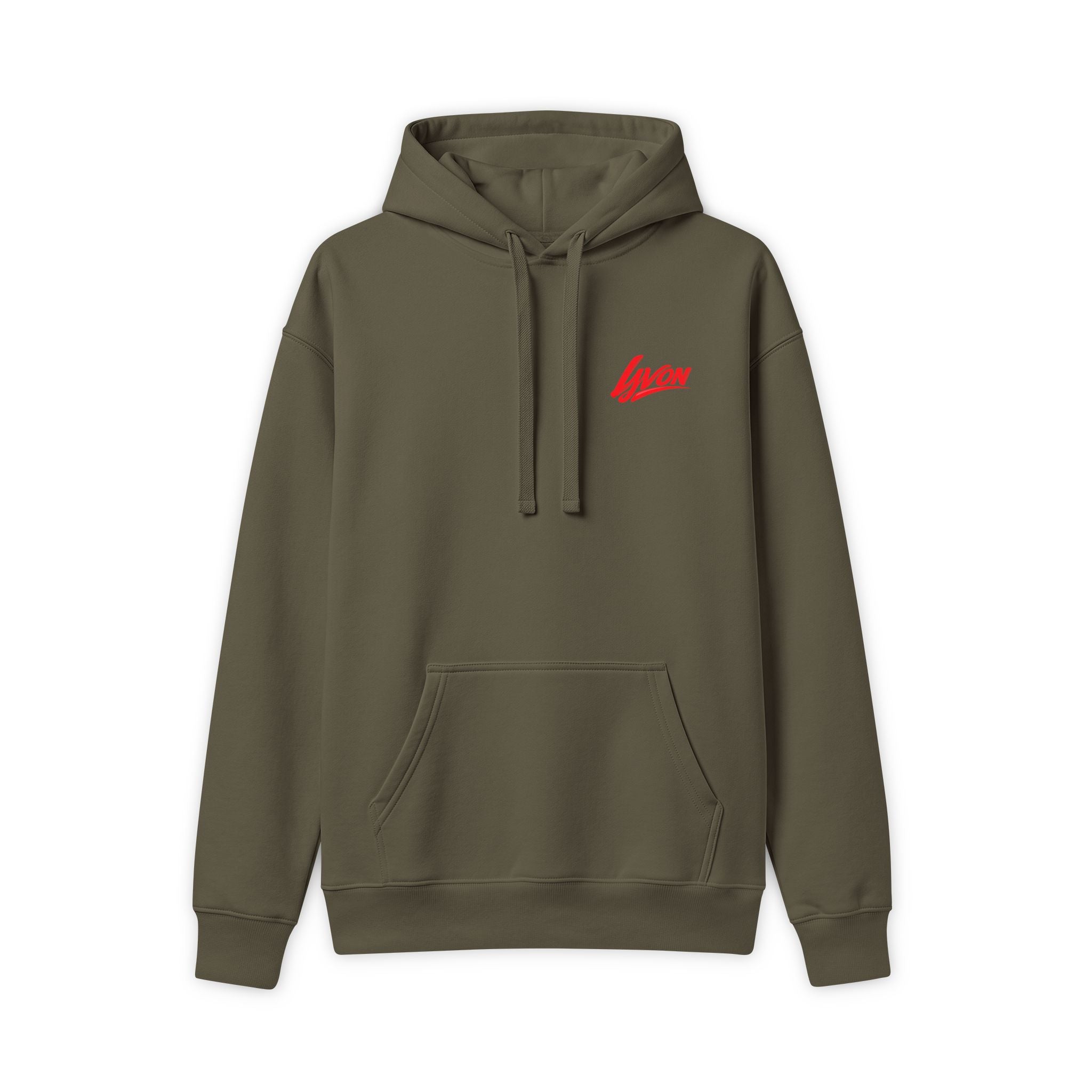 LYVON Heart Logo Hoodie — Sweat à Capuche Graphique Rouge