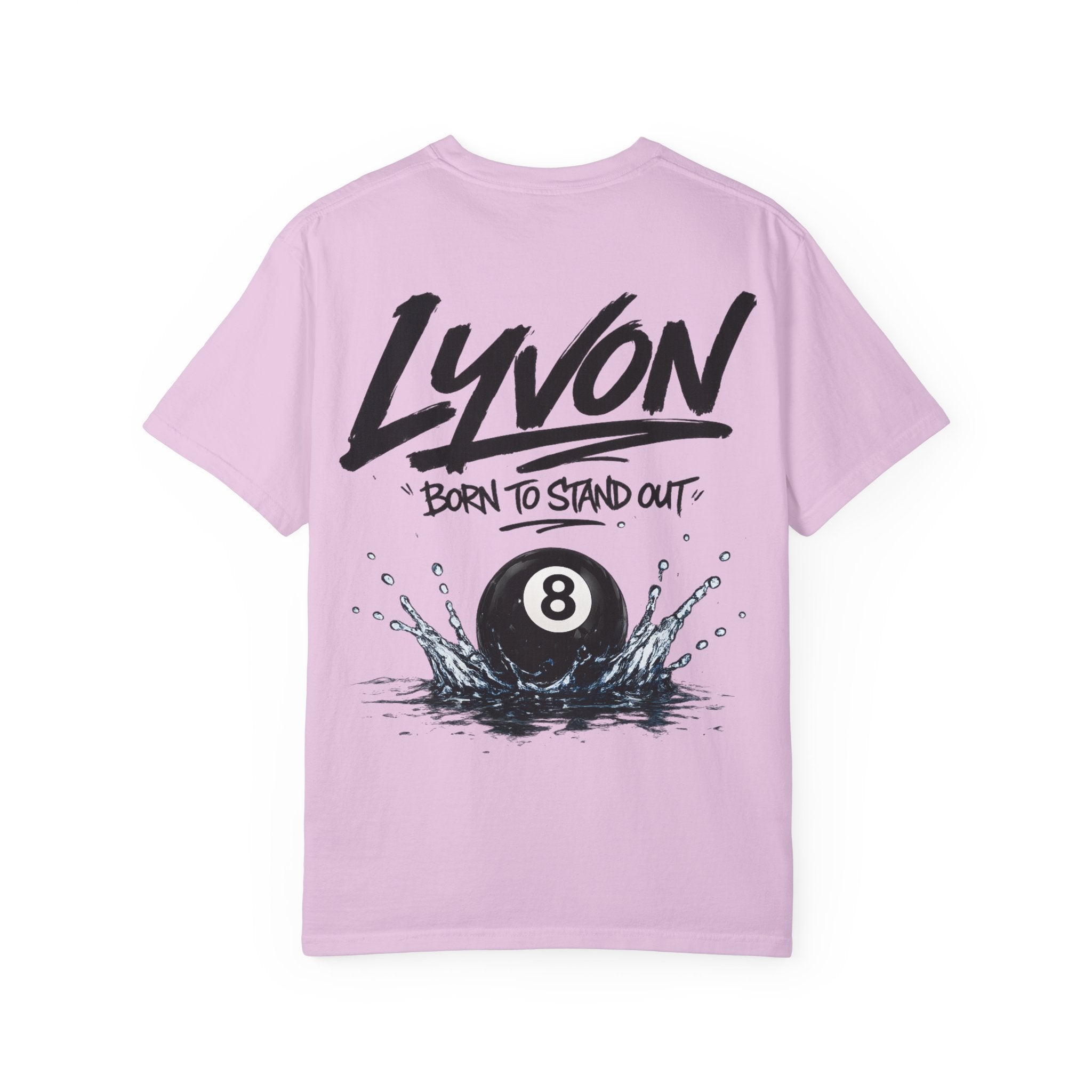 Copy of Lyvon Script Logo T‑Shirt — Retro Blue Graphic Tee (Front Chest & Back Print)
