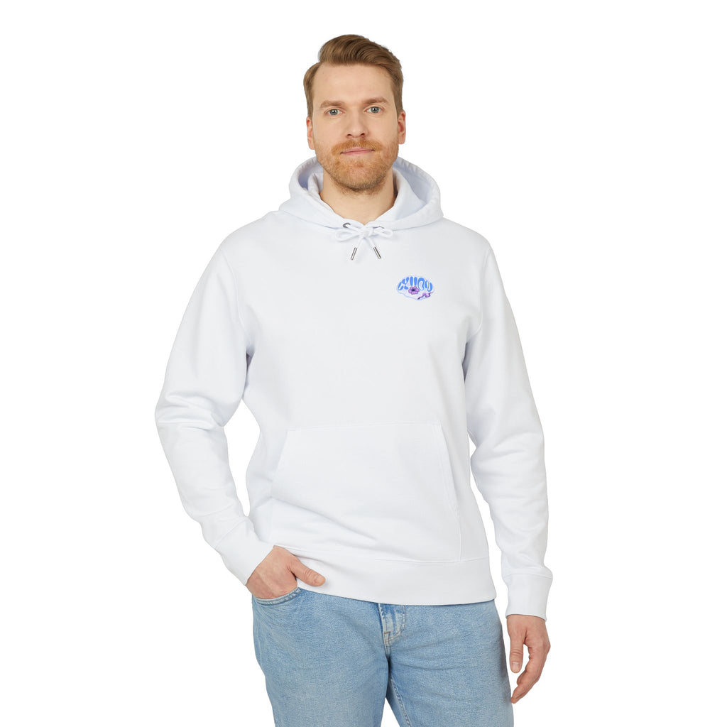 Hoodie — 'Good Vibes' Retro Blue Wave Graphic Hoodie