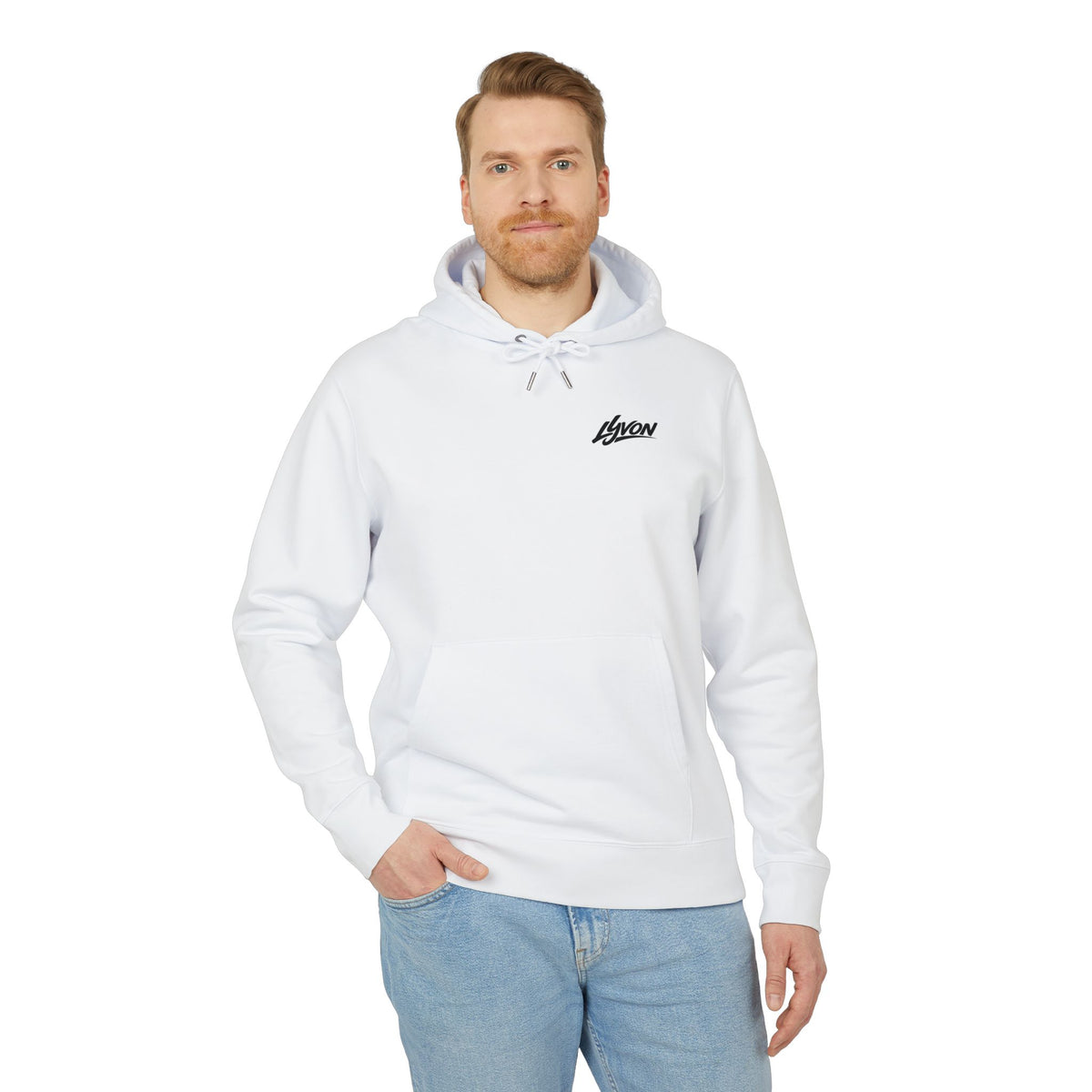 Lyvon 'Born to Stand Out' Hoodie — Graphic White Pullover