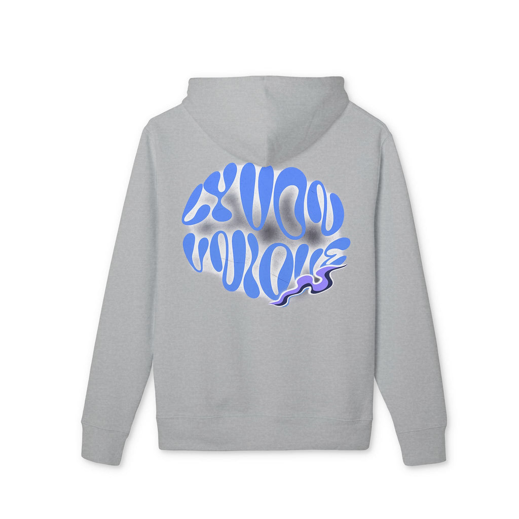 Hoodie — 'Good Vibes' Retro Blue Wave Graphic Hoodie
