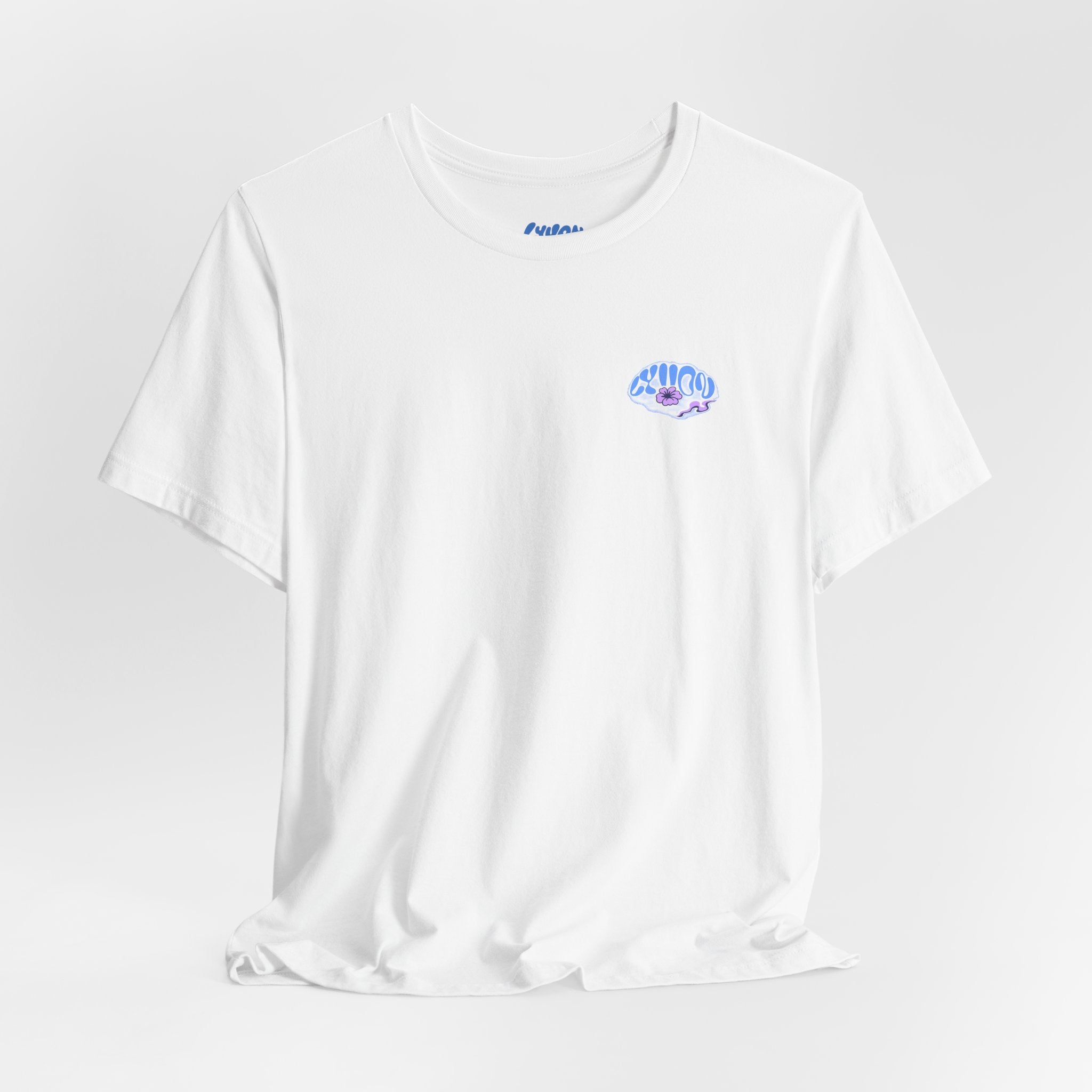 Psychedelic Wave Tee — 'Good Vibes' Retro Bubble Graphic T-Shirt