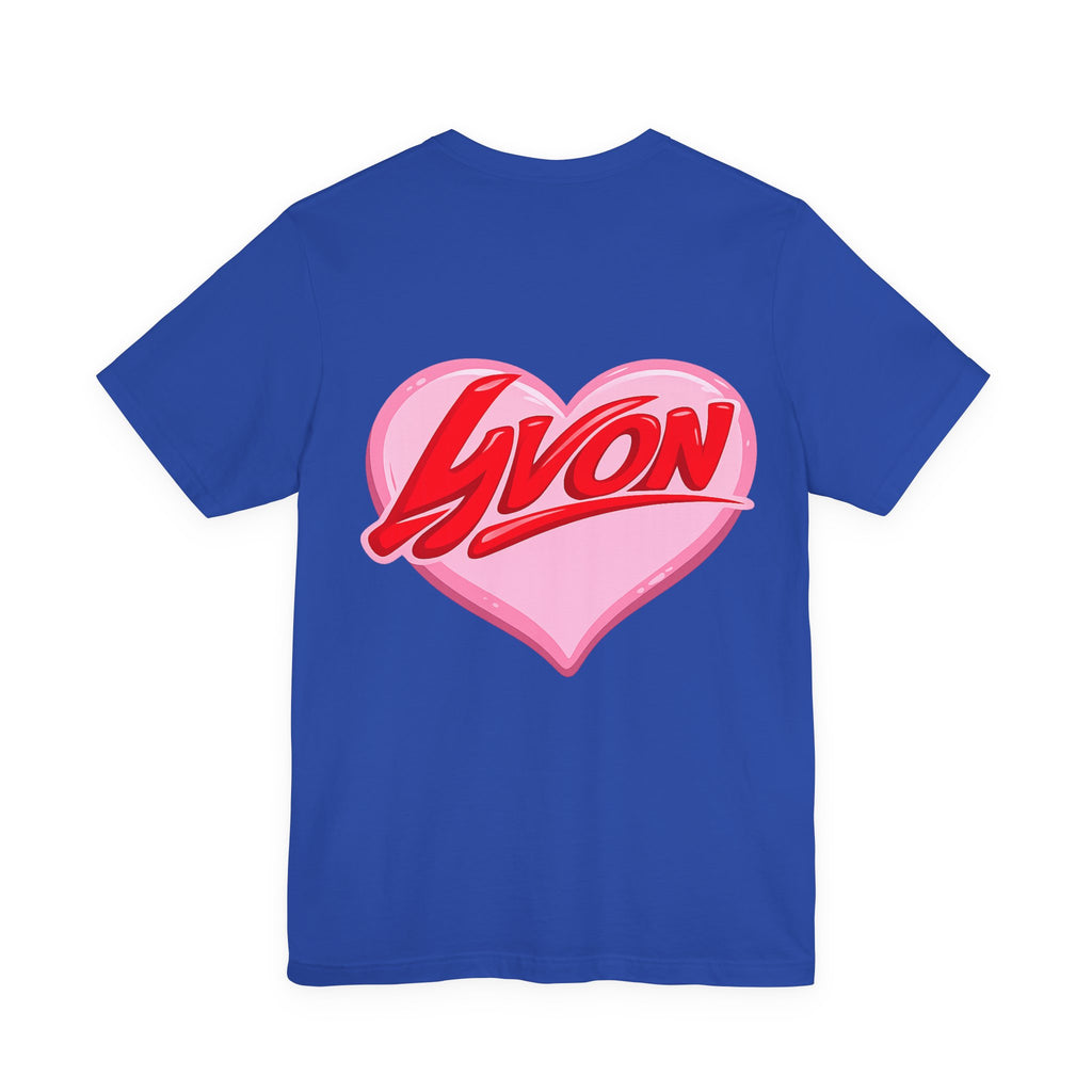 Heart Name Tee — 'Lyon' Pink Heart Graphic T-Shirt