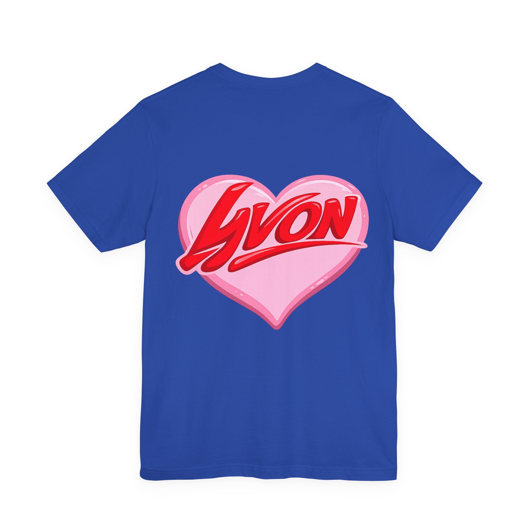 Heart Name Tee — 'Lyon' Pink Heart Graphic T-Shirt