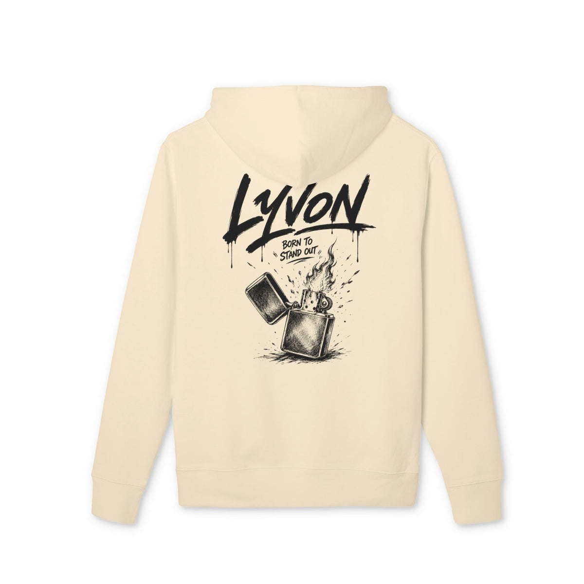 Lyvon 'Born to Stand Out' Hoodie — Graphic White Pullover