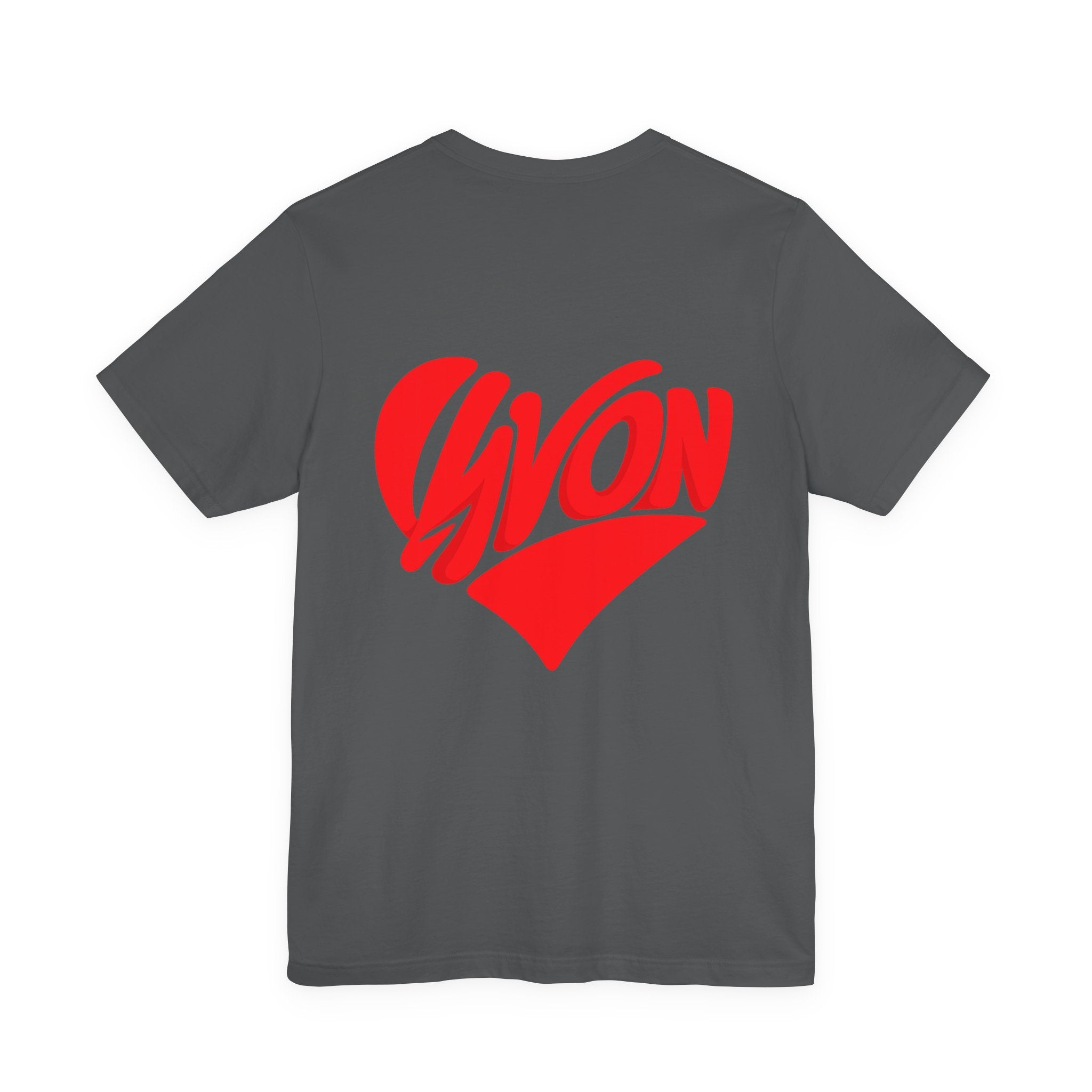 Yvon Heart Graphic Tee — Retro Script Logo T-Shirt