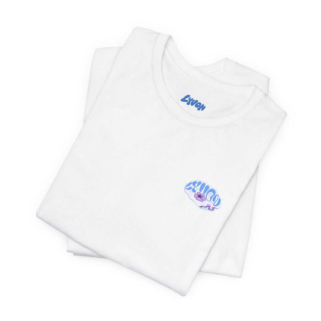 Psychedelic Wave Tee — 'Good Vibes' Retro Bubble Graphic T-Shirt