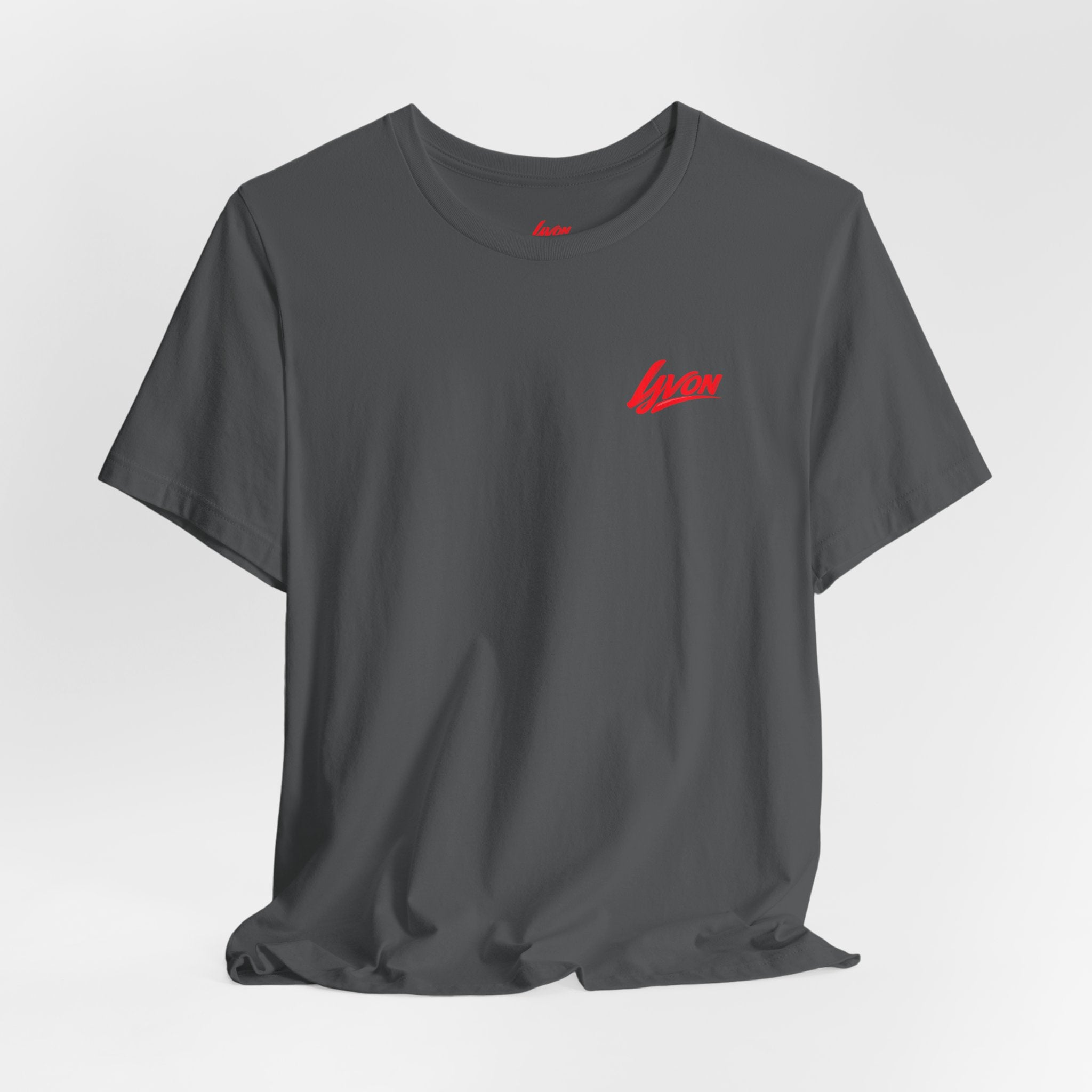Yvon Heart Graphic Tee — Retro Script Logo T-Shirt