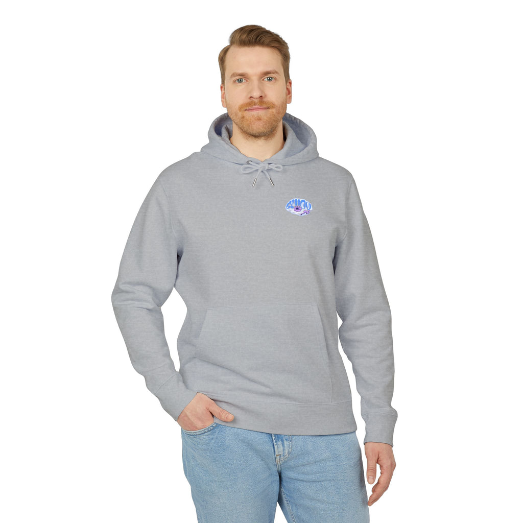 Hoodie — 'Good Vibes' Retro Blue Wave Graphic Hoodie
