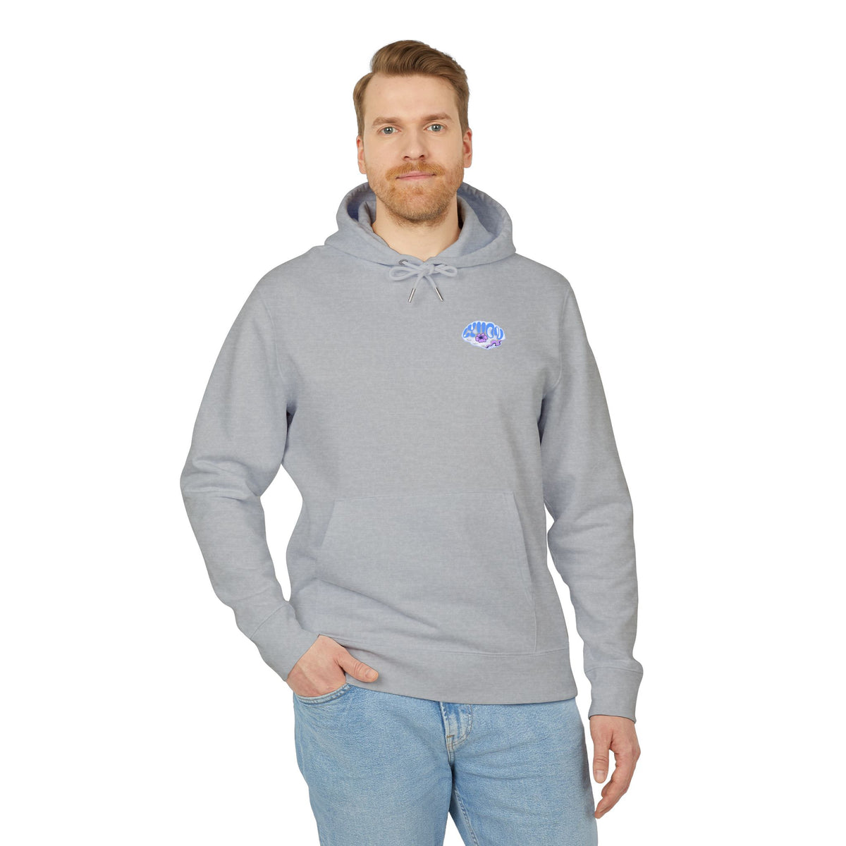 Hoodie — 'Good Vibes' Retro Blue Wave Graphic Hoodie