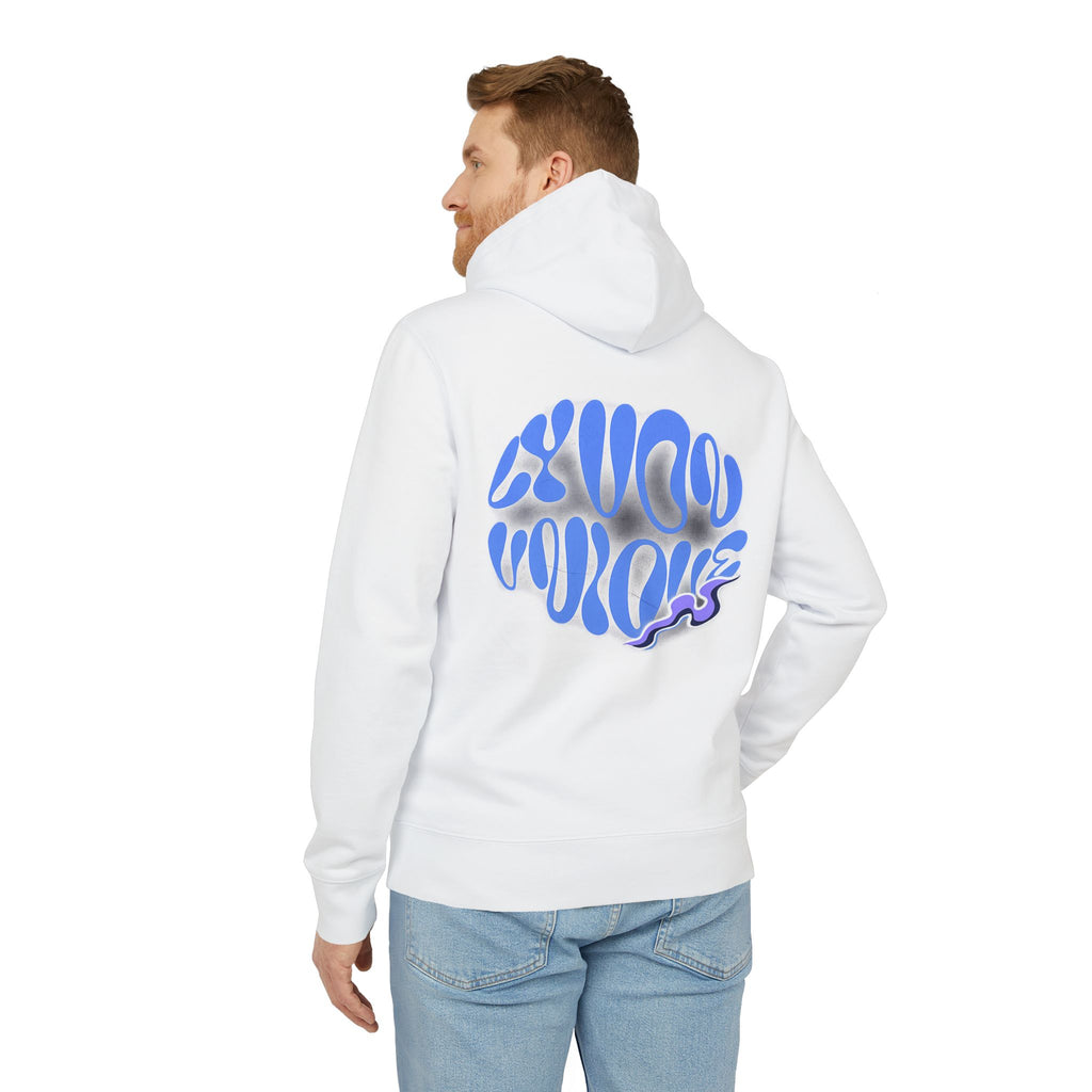 Hoodie — 'Good Vibes' Retro Blue Wave Graphic Hoodie