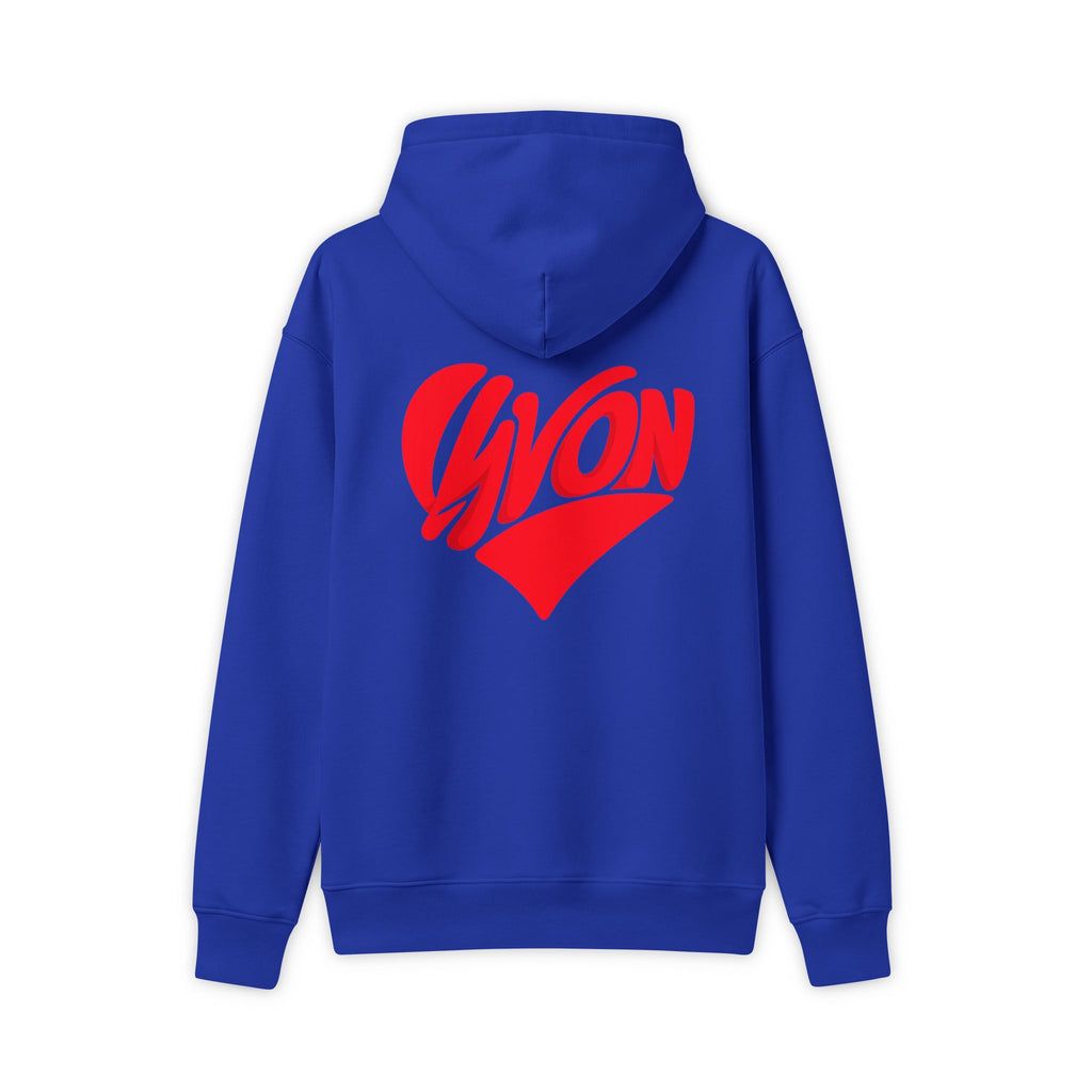 Heart Logo Hoodie — 'Yvon' Red Graphic Pullover