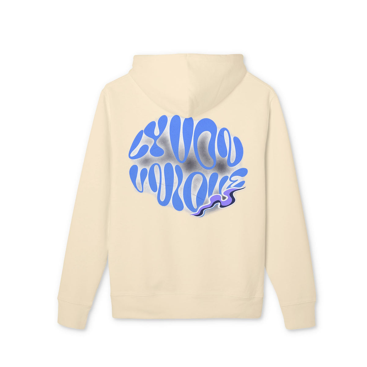 Hoodie — 'Good Vibes' Retro Blue Wave Graphic Hoodie