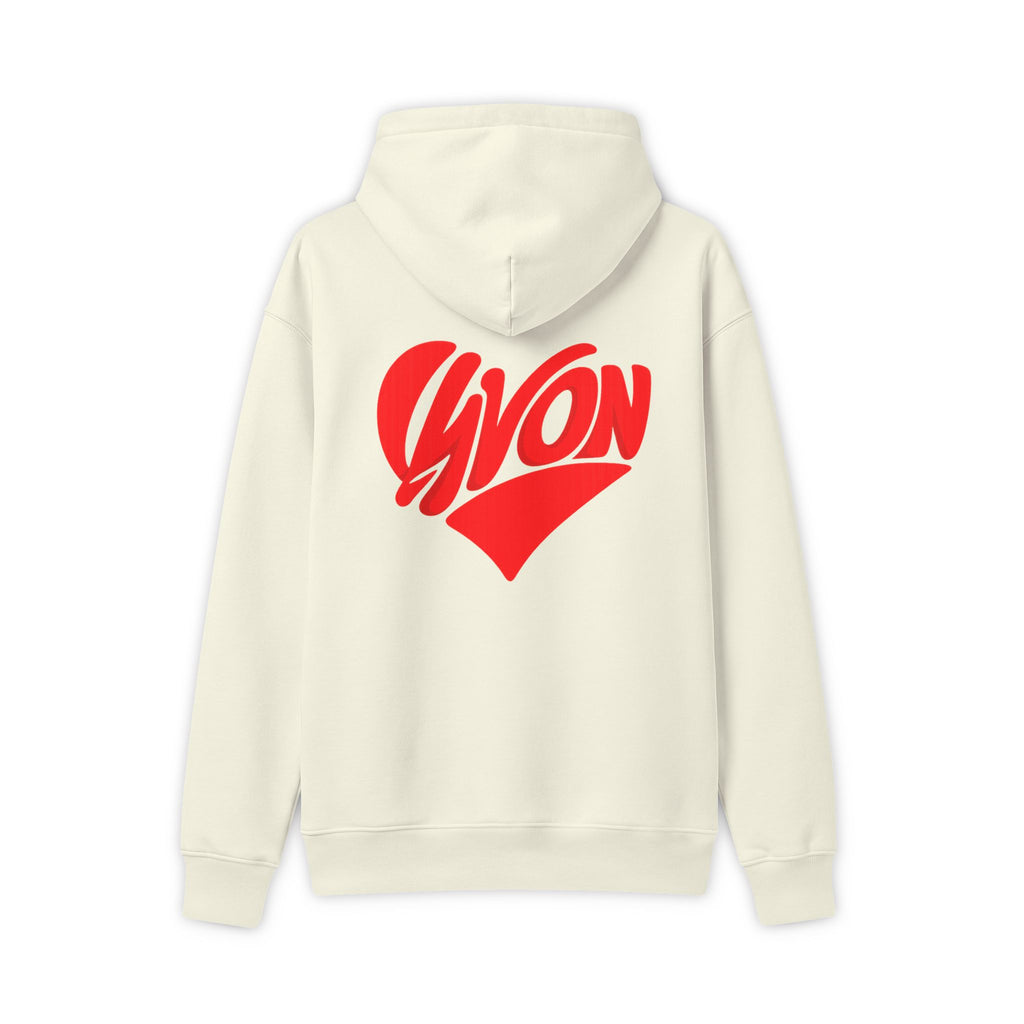 Heart Logo Hoodie — 'Yvon' Red Graphic Pullover