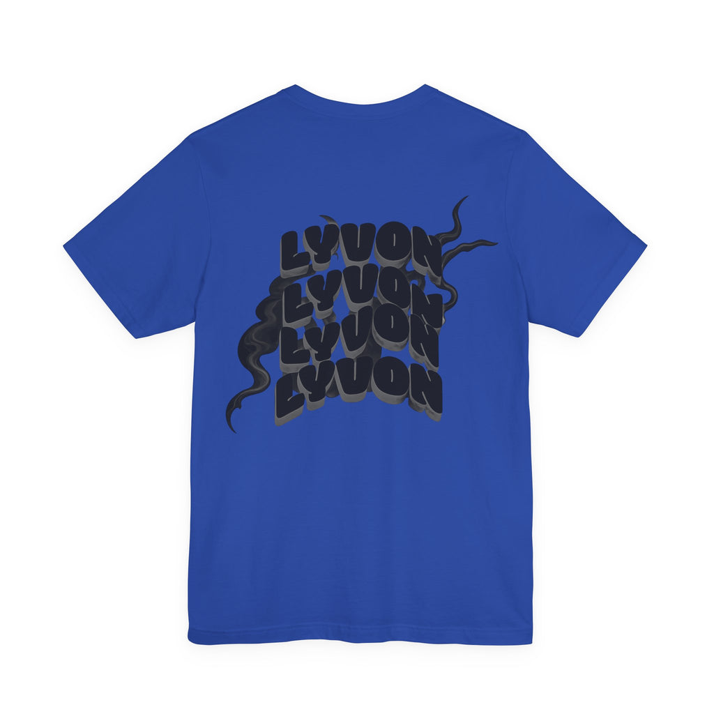 Lyon Retro Wave Tee — Graphic Back Print White T-Shirt