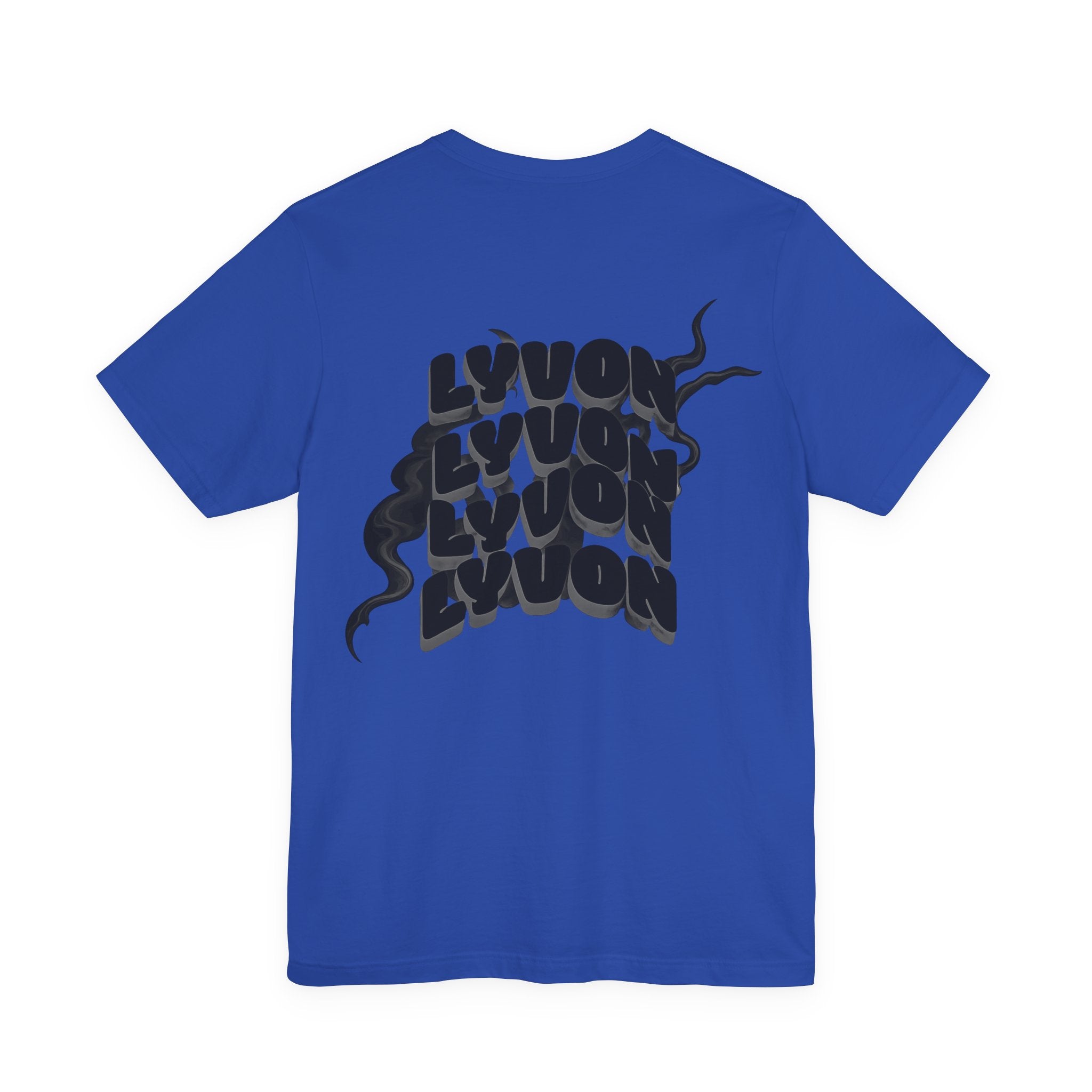 Lyon Retro Wave Tee — Graphic Back Print White T-Shirt