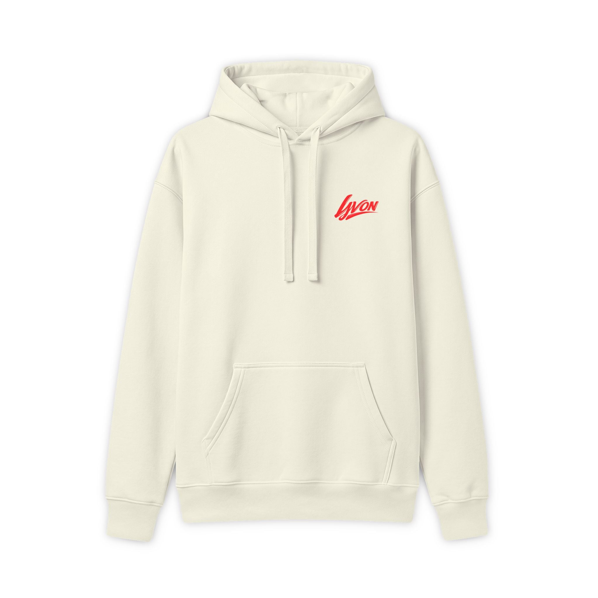 Heart Logo Hoodie — 'Yvon' Red Graphic Pullover