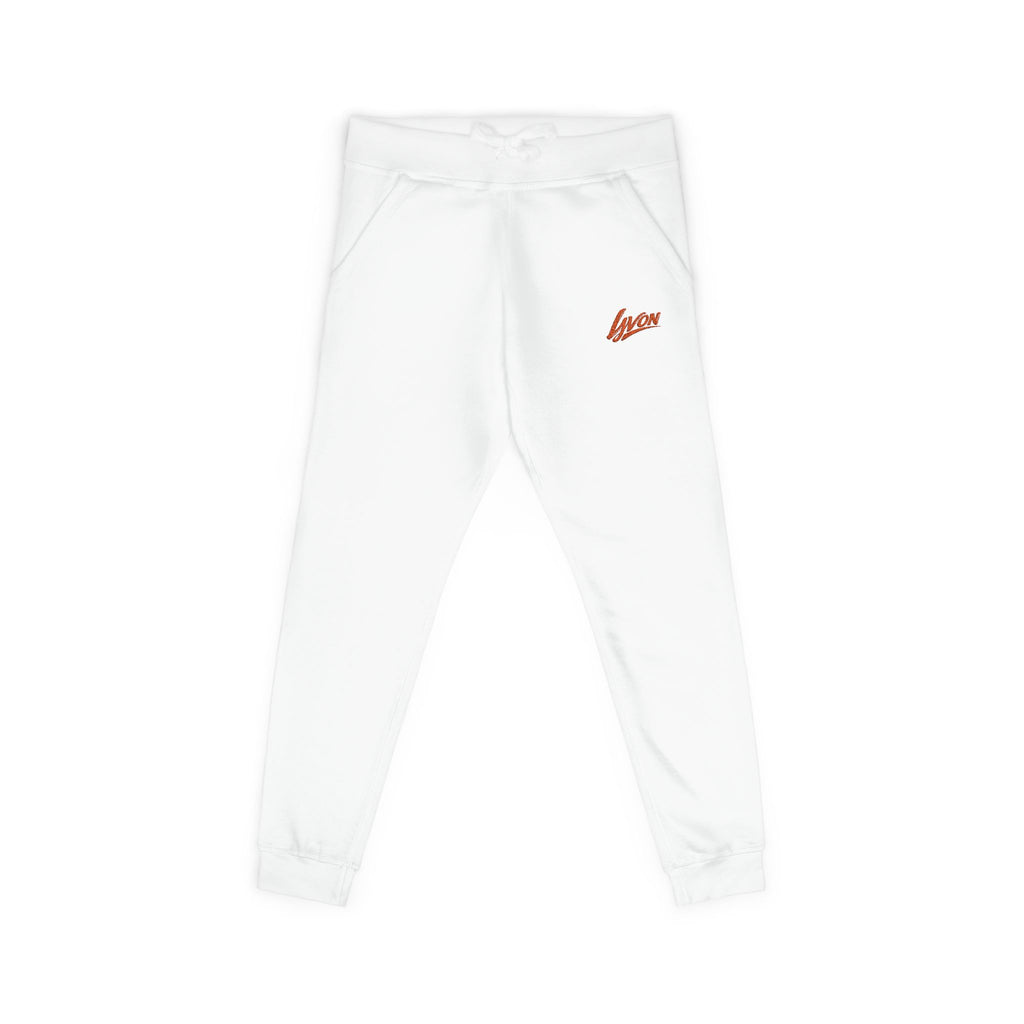 Embroidered "Loser" Fleece Sweatpants — Cozy White Joggers