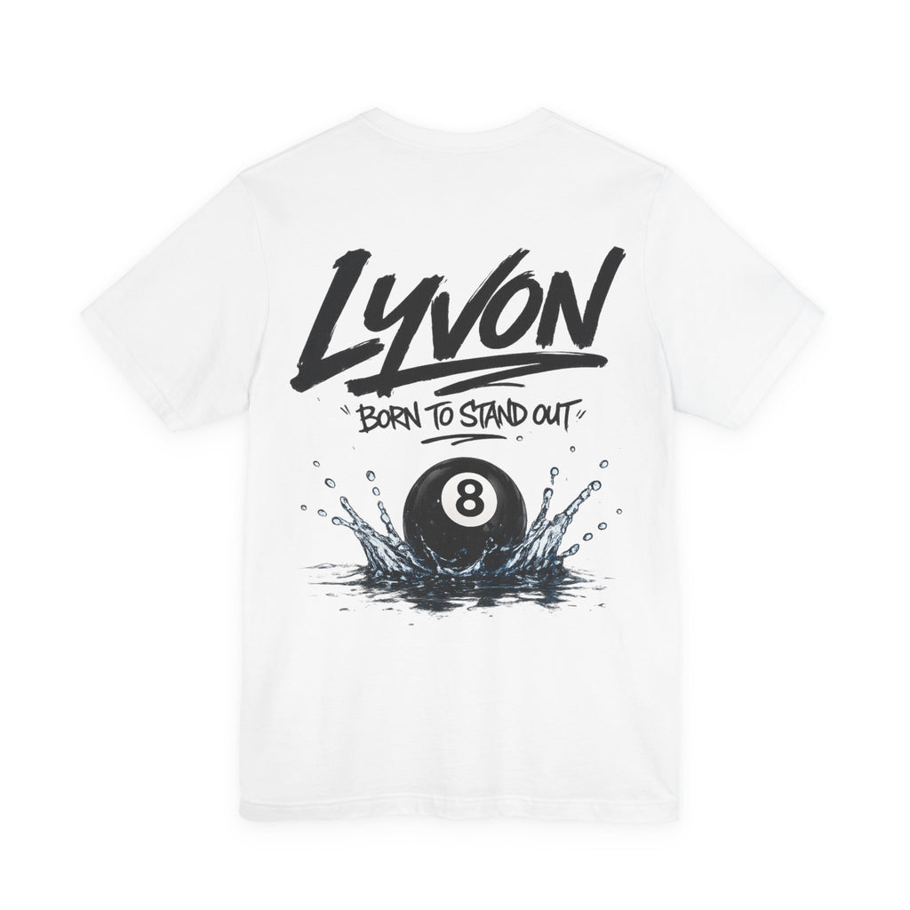 Lyvon 'Born to Stand Out' 8-Ball Splash T-Shirt