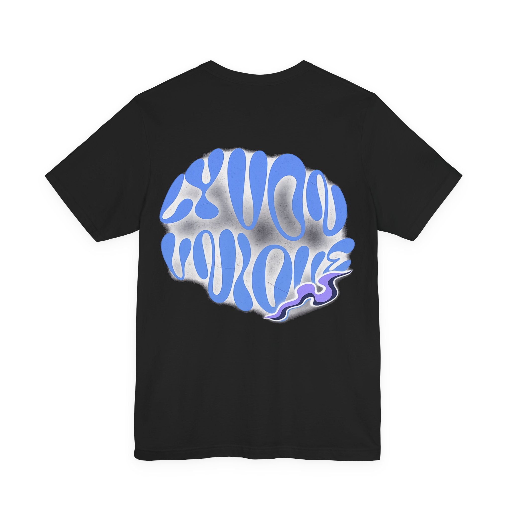 Psychedelic Wave Tee — 'Good Vibes' Retro Bubble Graphic T-Shirt
