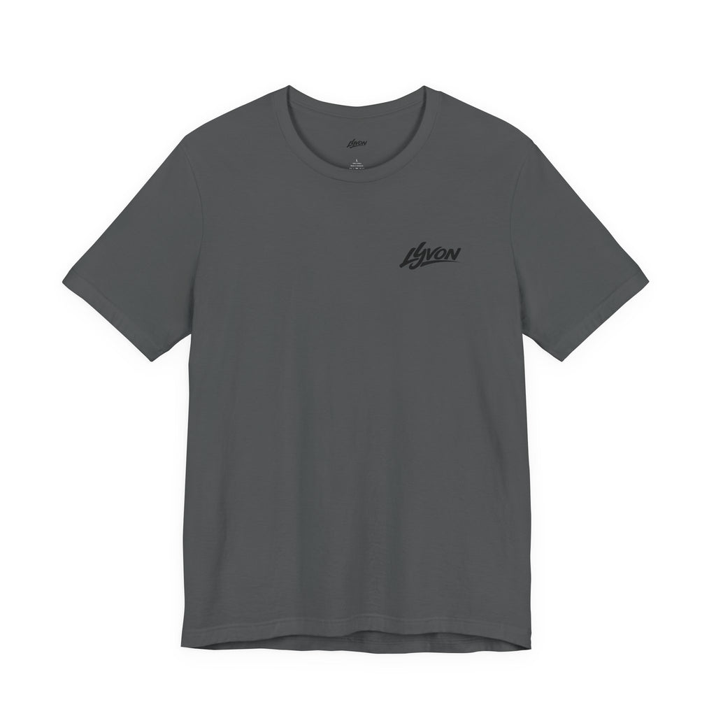 Lyon Retro Wave Tee — Graphic Back Print White T-Shirt