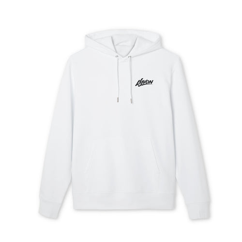 Lyvon 'Born to Stand Out' Hoodie — Graphic White Pullover