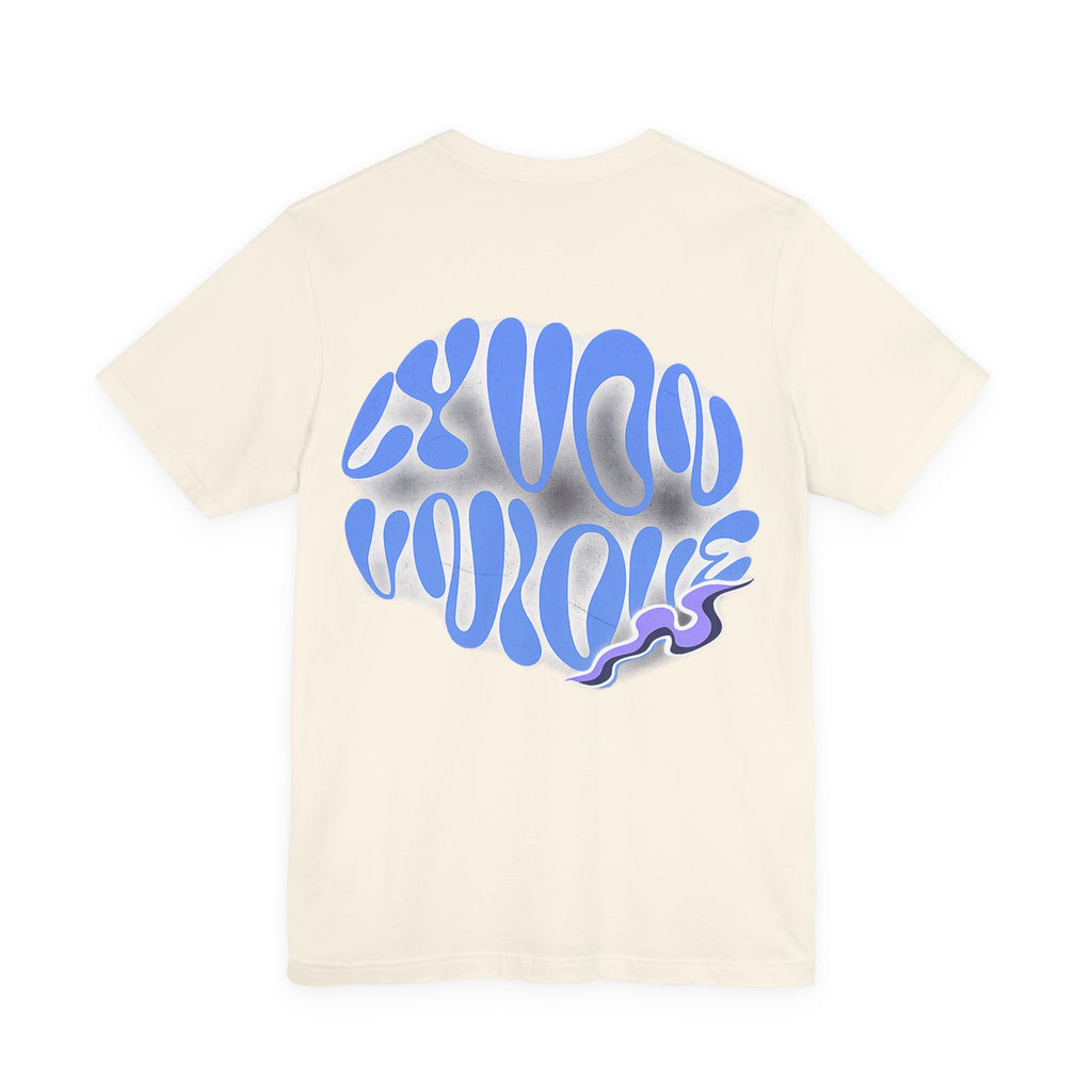 Psychedelic Wave Tee — 'Good Vibes' Retro Bubble Graphic T-Shirt
