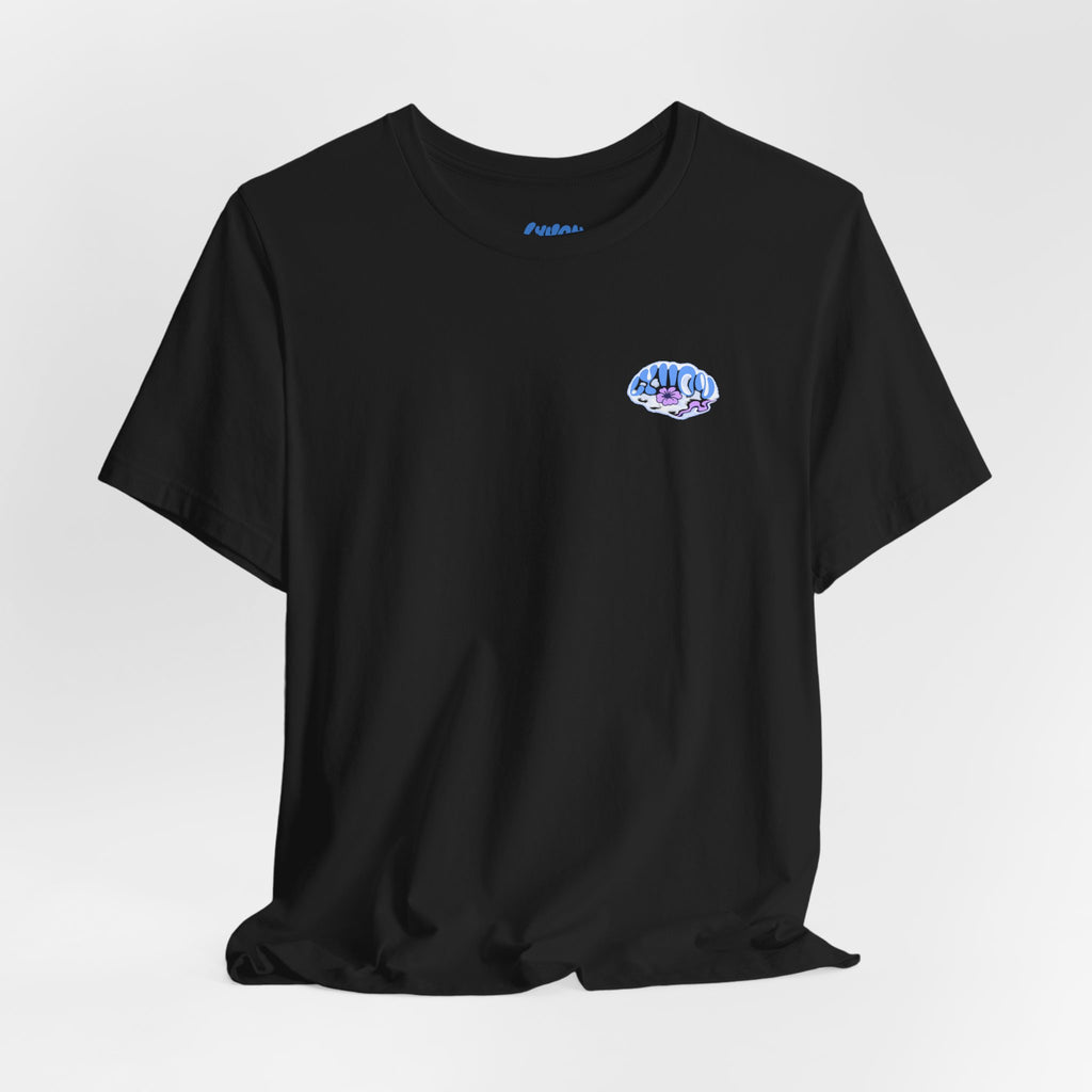 Psychedelic Wave Tee — 'Good Vibes' Retro Bubble Graphic T-Shirt