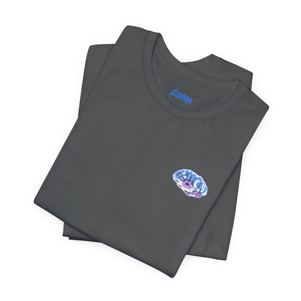 Psychedelic Wave Tee — 'Good Vibes' Retro Bubble Graphic T-Shirt
