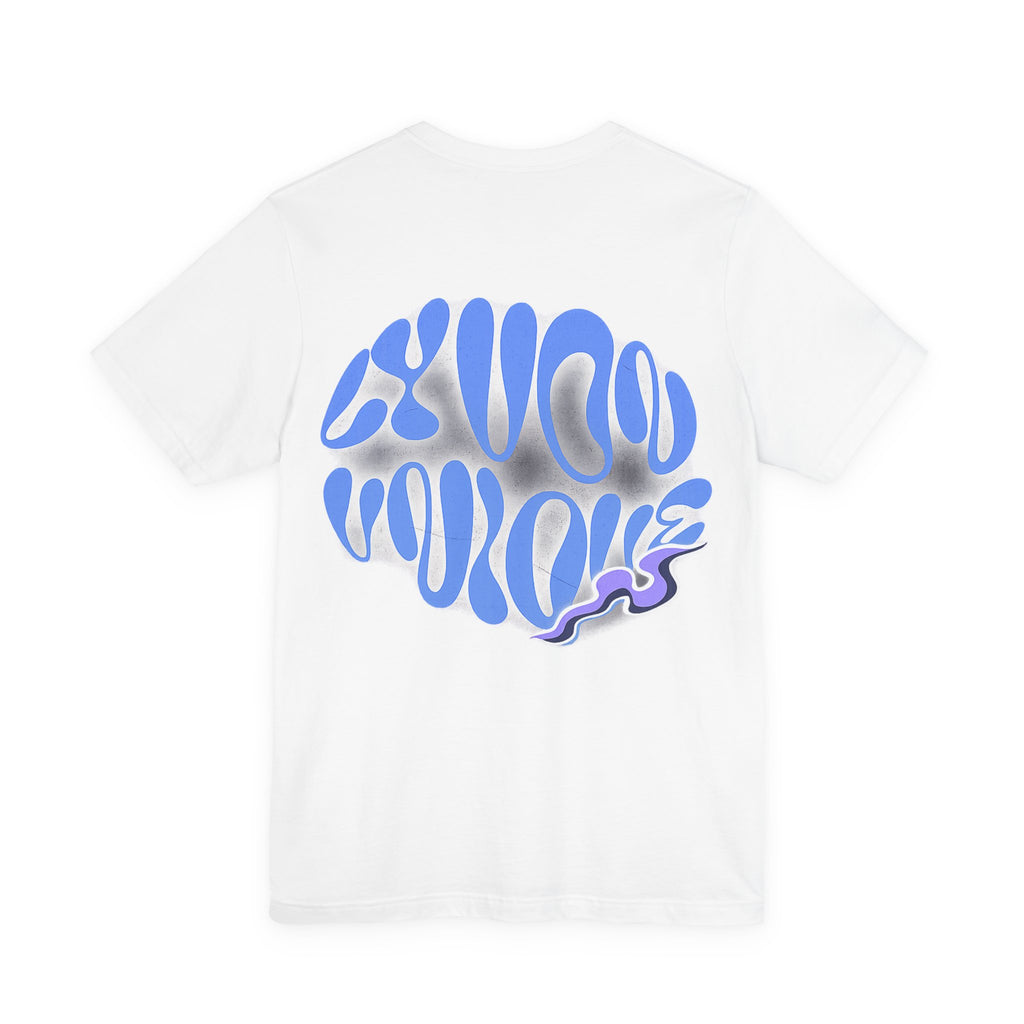 Psychedelic Wave Tee — 'Good Vibes' Retro Bubble Graphic T-Shirt