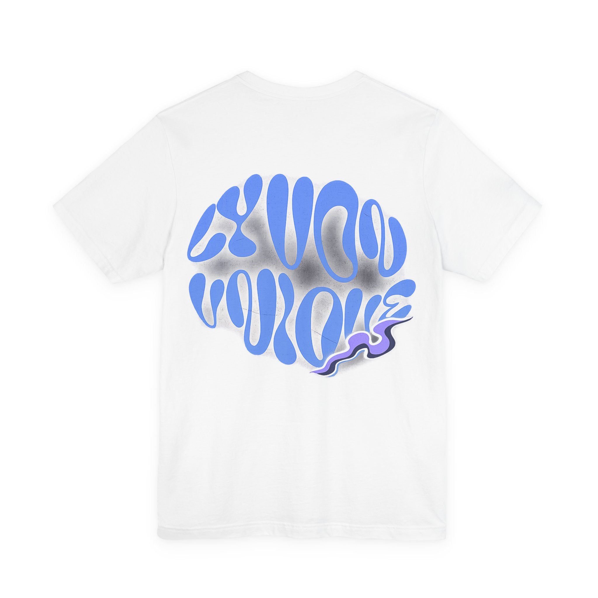 Psychedelic Wave Tee — 'Good Vibes' Retro Bubble Graphic T-Shirt