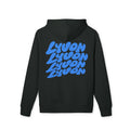 Hoodie — Retro Bubble Logo Hoodie ("LYUON" Blue on White)