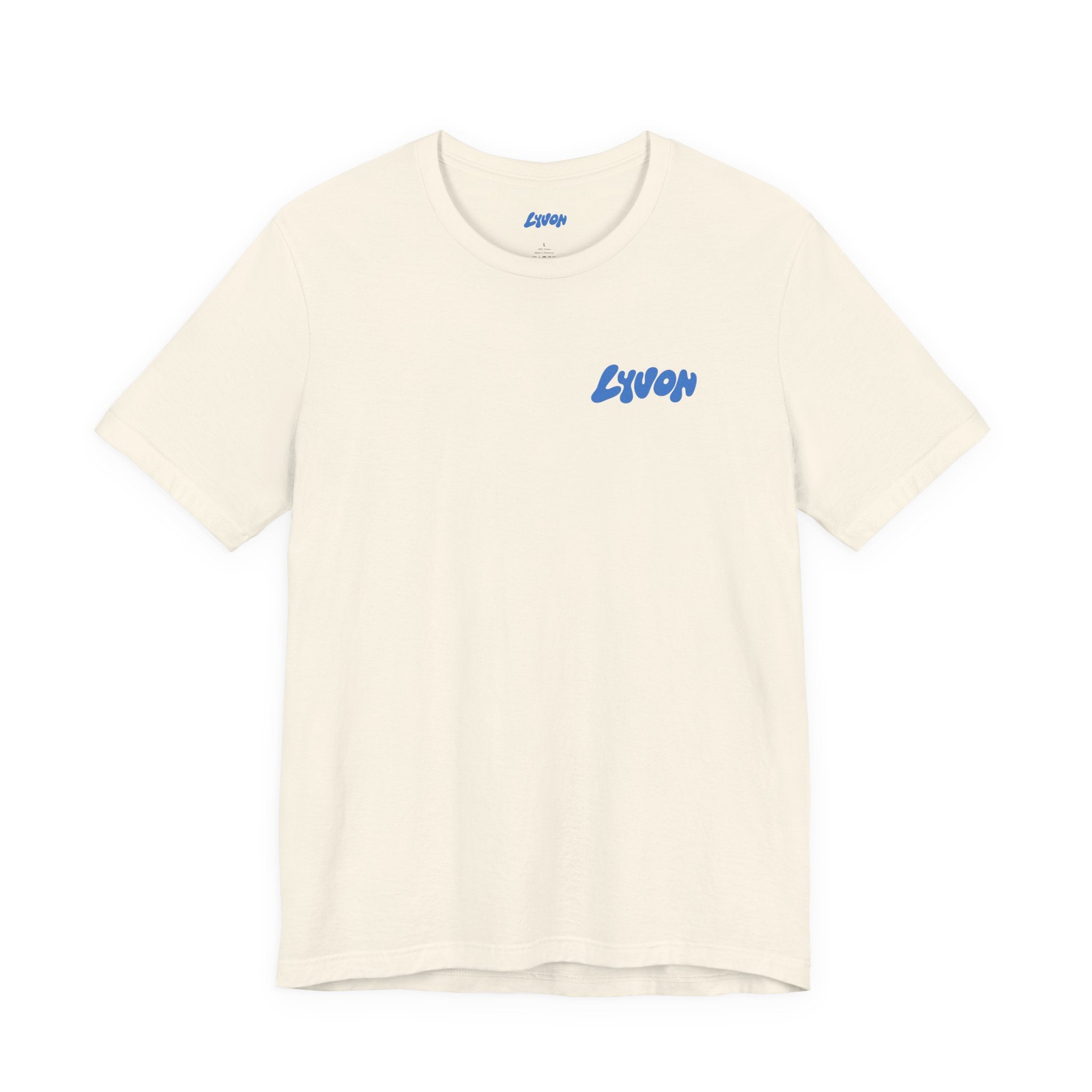 Lyvon Logo Tee — Retro Blue Speed Cube Graphic T-Shirt