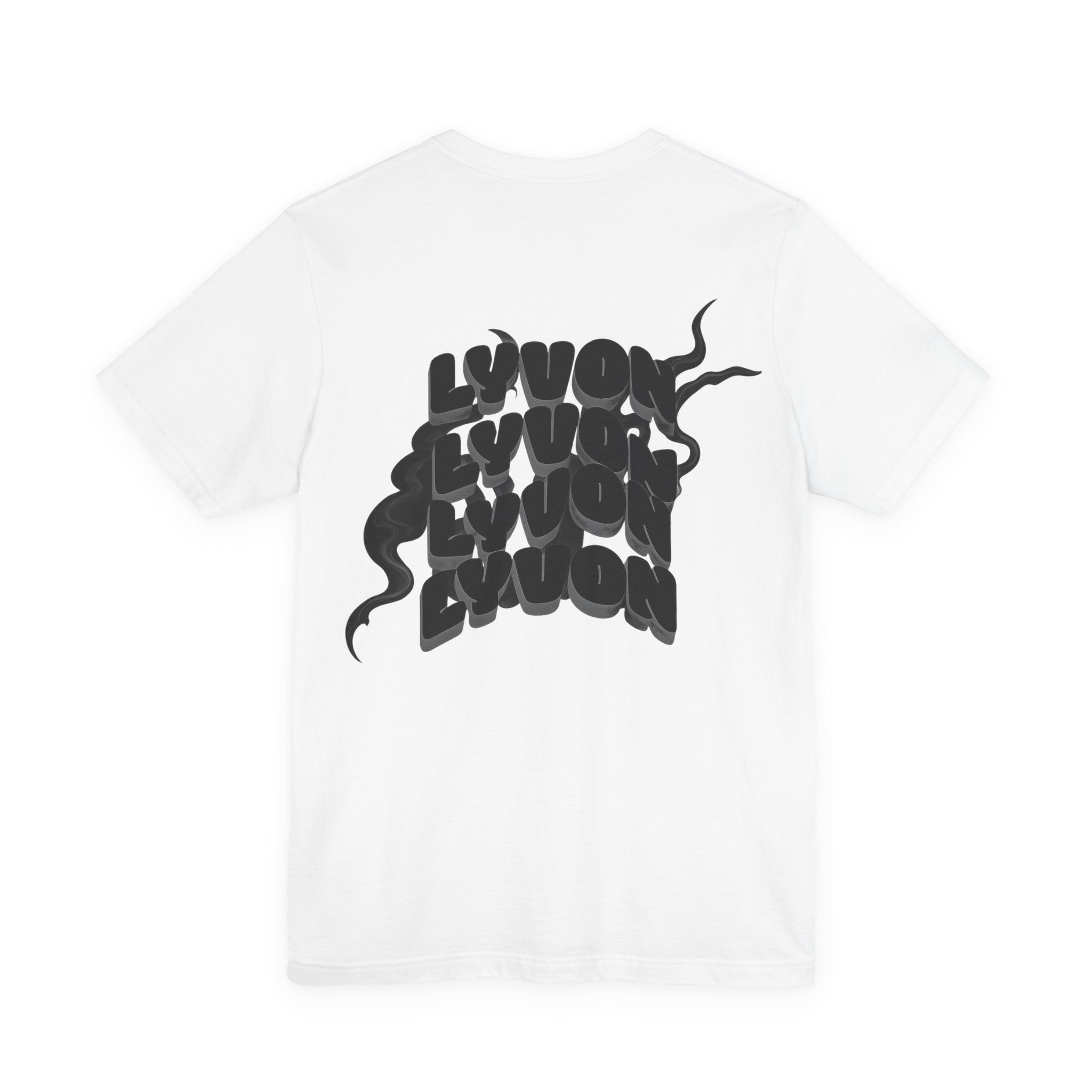 Lyon Retro Wave Tee — Graphic Back Print White T-Shirt