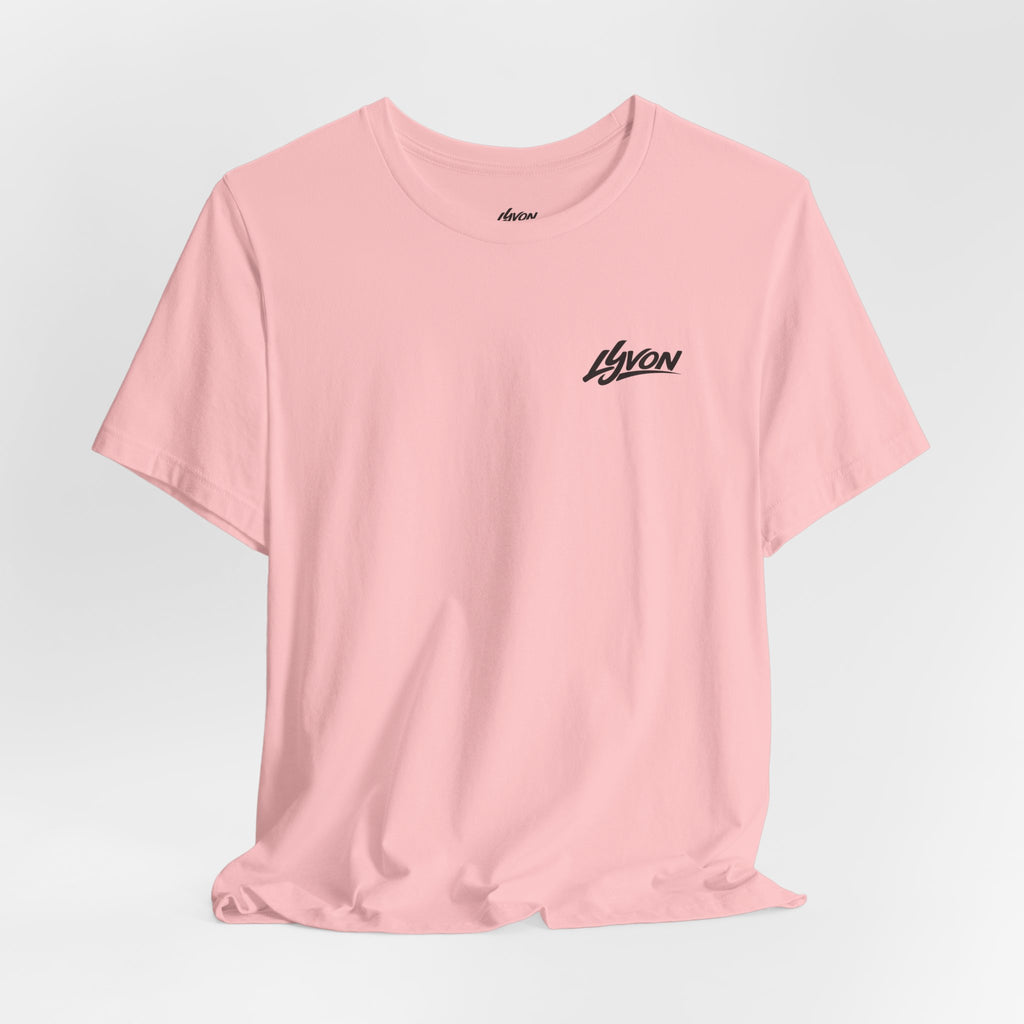 Lyon Retro Wave Tee — Graphic Back Print White T-Shirt