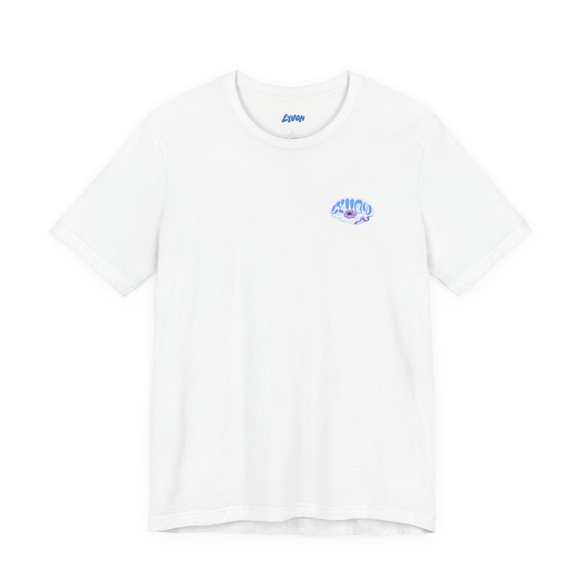 Psychedelic Wave Tee — 'Good Vibes' Retro Bubble Graphic T-Shirt