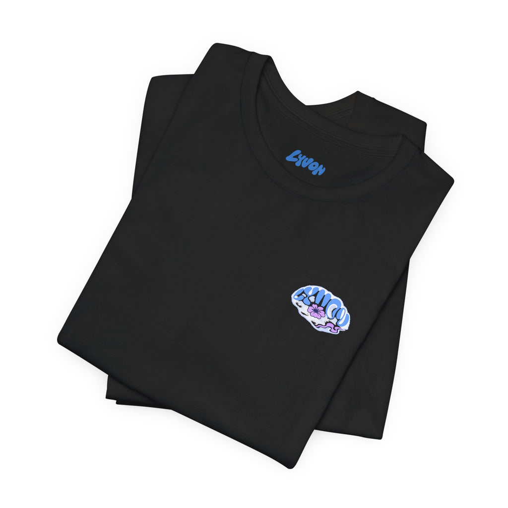 Psychedelic Wave Tee — 'Good Vibes' Retro Bubble Graphic T-Shirt