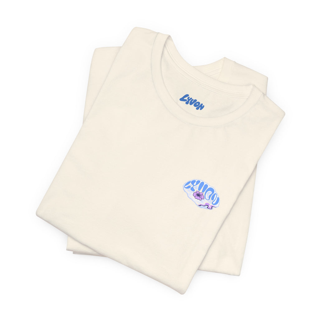 Psychedelic Wave Tee — 'Good Vibes' Retro Bubble Graphic T-Shirt