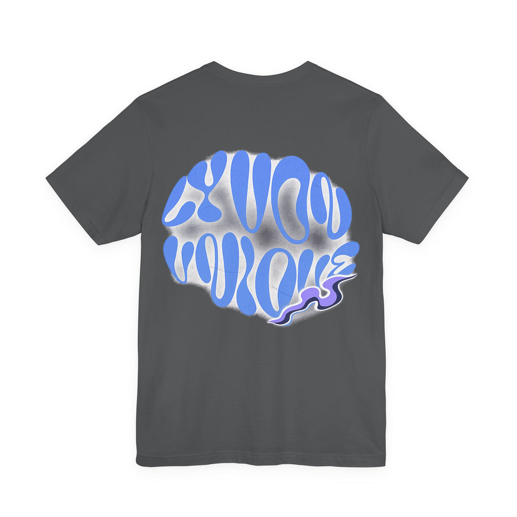 Psychedelic Wave Tee — 'Good Vibes' Retro Bubble Graphic T-Shirt