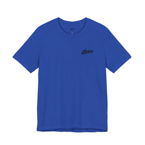 Lyon Retro Wave Tee — Graphic Back Print White T-Shirt